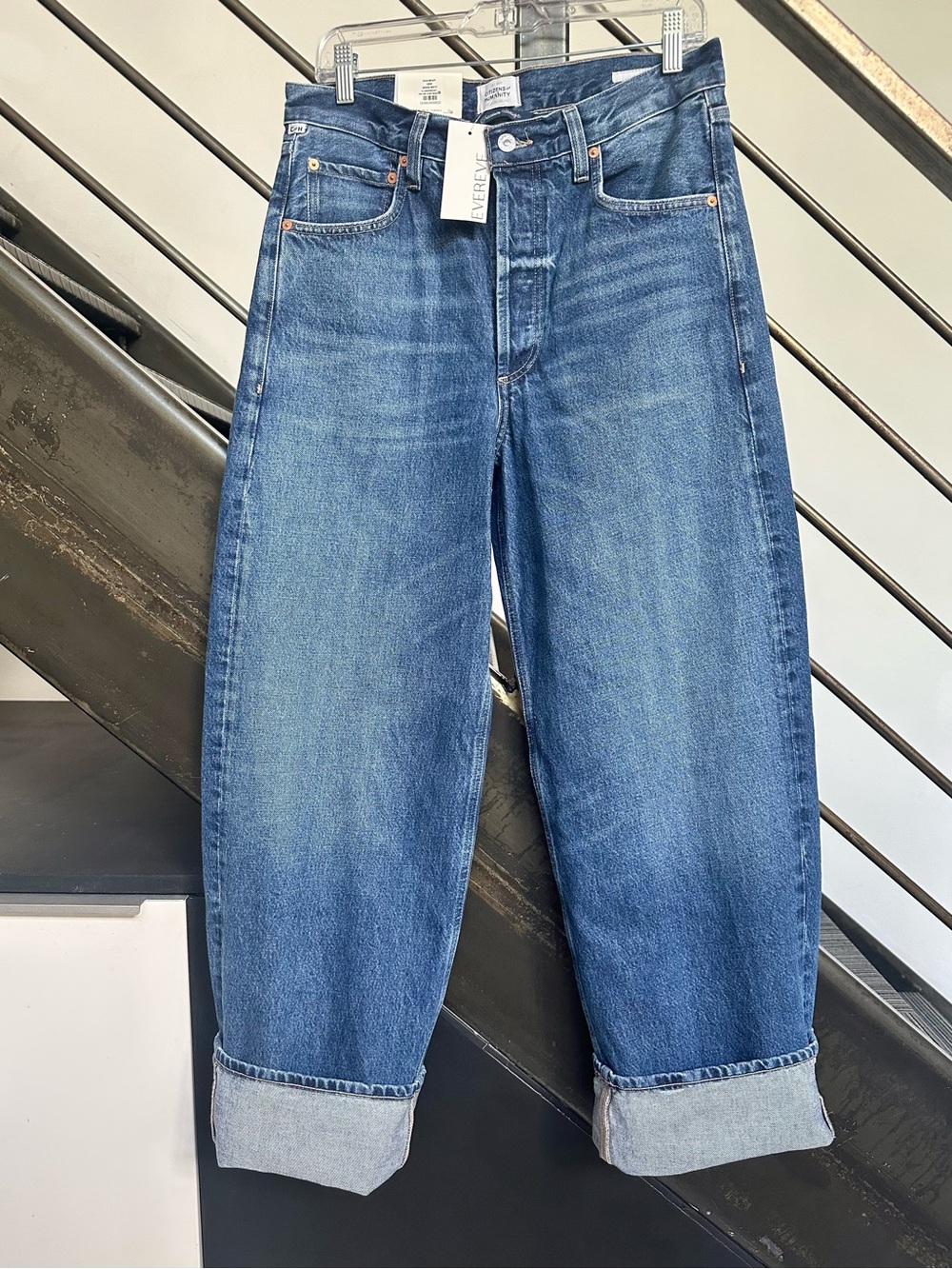 CITIZENS OF HUMANITY Ayla baggy wide leg jeans Claremont wash sz 28 NWT - Picture 4 of 10